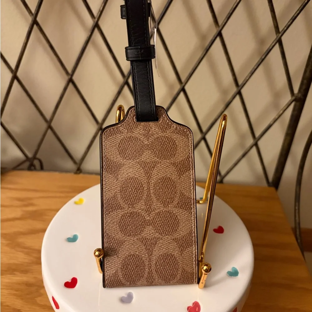Coach Signature Luggage Tag Nwt - Picture 2 of 5